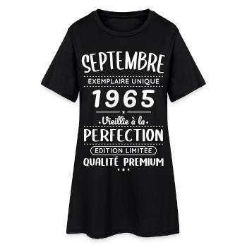 60th Birthday - September 1965 Perfection - Women’s T-Shirt Dress - black - Front