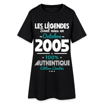 20th Birthday - Legends Born October 2005 - Women’s T-Shirt Dress - black - Front
