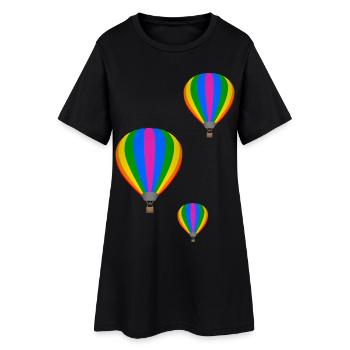 Vol en montgolfière - Robe T-shirt Femme - noir - Devant