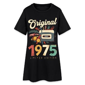 Original 1975 Édition Limitée Rétro Vintage - Robe T-shirt Femme - noir - Devant