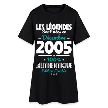 20th Anniversary - Legends Born December 2005 - Women’s T-Shirt Dress - black - Front