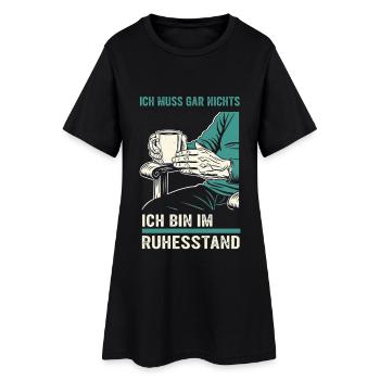 Grand-père Pension 2025 Petit-fils Cadeau Retraite Drôle - Robe T-shirt Femme - noir - Devant