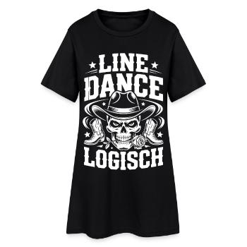 Cowboy en Ligne de Crâne - Robe T-shirt Femme - noir - Devant