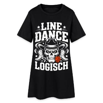 Crâne logique de la danse en ligne - Robe T-shirt Femme - noir - Devant