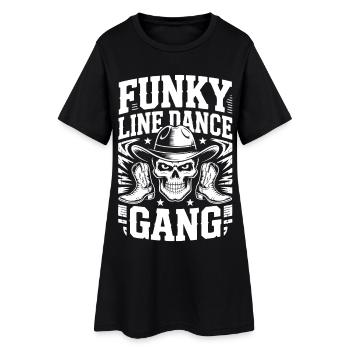 Funky Line Dance Gang - Women’s T-Shirt Dress - black - Front