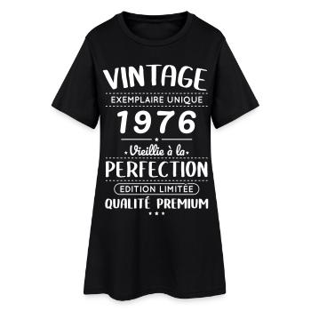 1976 – Vintage – Vieillie à la perfection - Robe T-shirt Femme - noir - Devant