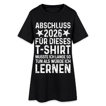 Diplôme 2026 (fais semblant d’étudier longtemps) - Robe T-shirt Femme - noir - Devant