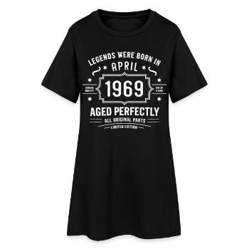 Avril 1969 - Robe T-shirt Femme - noir - Devant