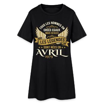 Légendaire depuis Avril 1979 - Vintage Avril 1979 - Robe T-shirt Femme - noir - Devant