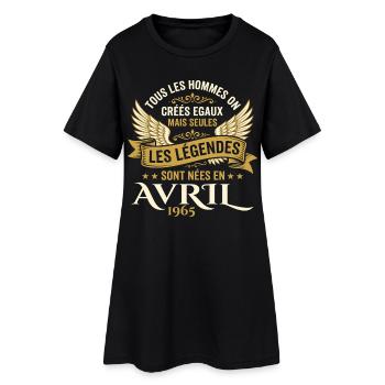 Légendaire depuis Avril 1965 - Vintage Avril 1965 - Robe T-shirt Femme - noir - Devant