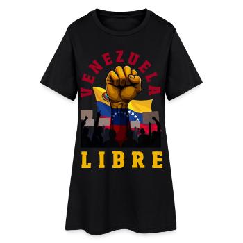 Venezuela Flagge Stolz & Heimat Venezuela - Frauen T-Shirt-Kleid - Schwarz - Vorne