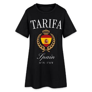 Couronne d’armoiries de Tarifa Espagne – Souvenir de voyage - Robe T-shirt Femme - noir - Devant