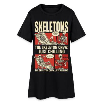Équipe Skeleton Chill Chill - Robe T-shirt Femme - noir - Devant