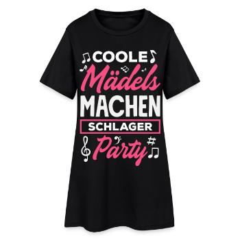 Coole Mädels Machen Schlager Party - Frauen T-Shirt-Kleid - Schwarz - Vorne