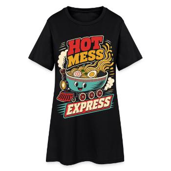 Hot Mess Express Ramen Train - Robe T-shirt Femme - noir - Devant