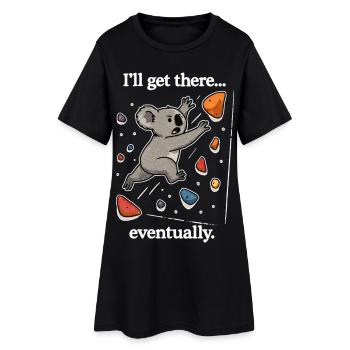 Saut Koala Bouldering Dyno – J’y arriverai - Robe T-shirt Femme - noir - Devant