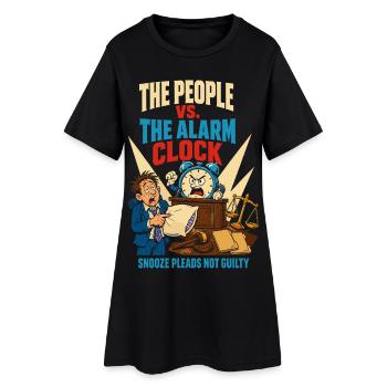 Des gens contre le réveil - Robe T-shirt Femme - noir - Devant