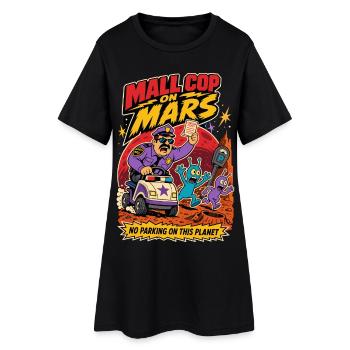 Agent de centre commercial sur Mars – Humour de stationnement extraterrestre - Robe T-shirt Femme - noir - Devant