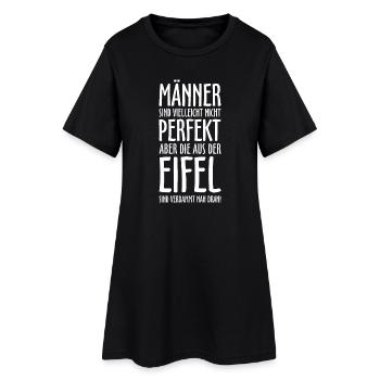 Die Männer aus der Eifel (Weiß) Eifeler Jungs - Frauen T-Shirt-Kleid - Schwarz - Vorne