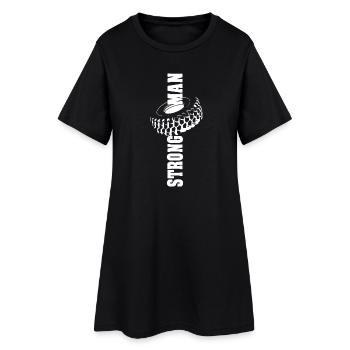 strongman sport athlete Reifen stark Mann Sport - Frauen T-Shirt-Kleid - Schwarz - Vorne