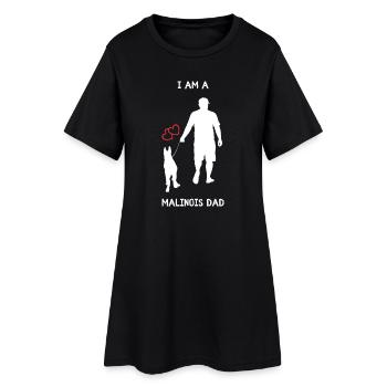 Papa Malinois - Robe T-shirt Femme - noir - Devant