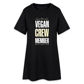 Vegan Crew - Robe T-shirt Femme - noir - Devant