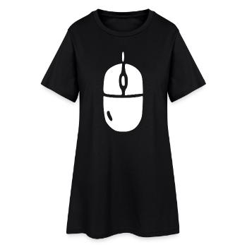 Computer Maus Büro Geschenk - Frauen T-Shirt-Kleid - Schwarz - Vorne