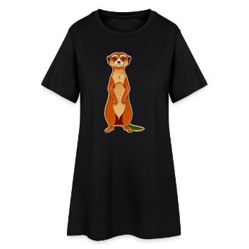 Always on the lookout - Women’s T-Shirt Dress - black - Front