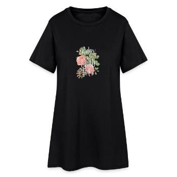 Today is a good day-Heute ist ein guter Tag - Frauen T-Shirt-Kleid - Schwarz - Vorne