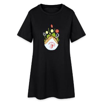 Doner makes beautiful - Robe T-shirt Femme - noir - Devant