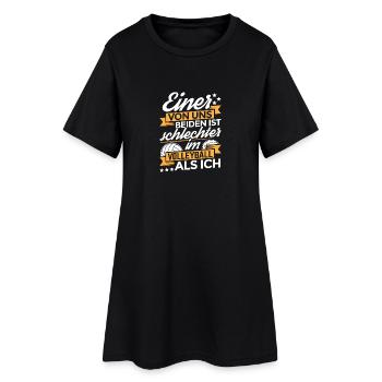 EINER VON UNS volleyball - Frauen T-Shirt-Kleid - Schwarz - Vorne