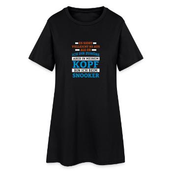 Snooker Sportart - Frauen T-Shirt-Kleid - Schwarz - Vorne