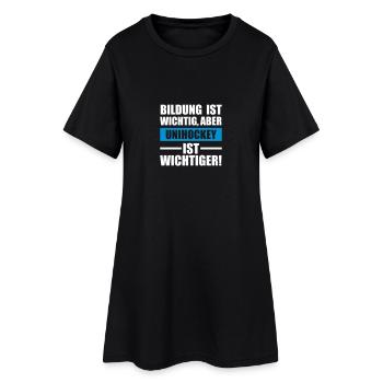 Unihockey Sportart - Frauen T-Shirt-Kleid - Schwarz - Vorne