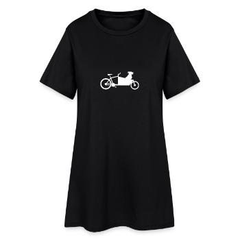 Cargo bike dog - Women’s T-Shirt Dress - black - Front
