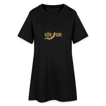 Königin Sportart Schwimmen Tauchen - Frauen T-Shirt-Kleid - Schwarz - Vorne