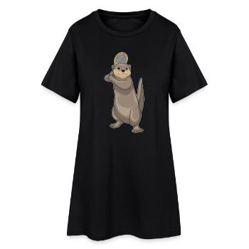 Raquette de tennis Otter Tennis - Robe T-shirt Femme - noir - Devant
