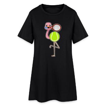 Flamingo Tennis Balle de tennis - Robe T-shirt Femme - noir - Devant