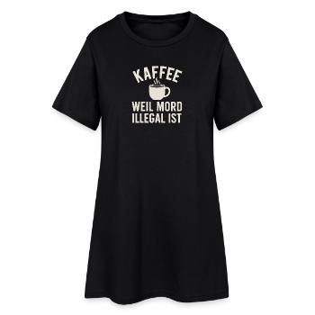 Lorena's go dunkle Farben entfernt - Frauen T-Shirt-Kleid - Schwarz - Vorne