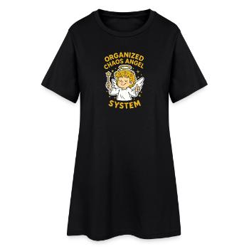 Engel System: Ordnung im Chaos - Frauen T-Shirt-Kleid - Schwarz - Vorne