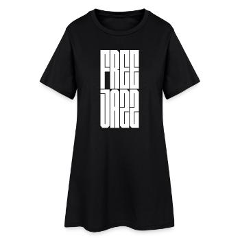 Art géométrique en grille de jazz libre - Robe T-shirt Femme - noir - Devant