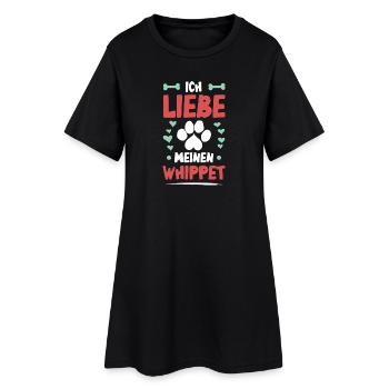 I love my whippet - Women’s T-Shirt Dress - black - Front