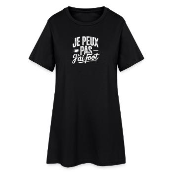 je_peux_pas_j-ai_rugby - Robe T-shirt Femme - noir - Devant