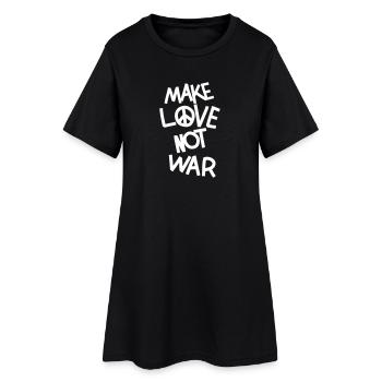 Make love not war - Frauen T-Shirt-Kleid - Schwarz - Vorne