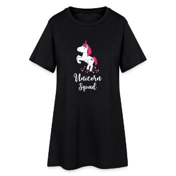 Unicorn Squad - Team Einhorn - Glitzer - Geschenk - Women’s T-Shirt Dress - black - Front