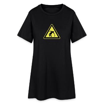 Attention Ivre - Robe T-shirt Femme - noir - Devant