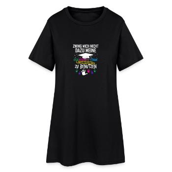 Erzieherin - Erzieherinnen Stimme - Frauen T-Shirt-Kleid - Schwarz - Vorne
