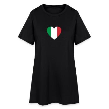Love Amour cadeau Italie italia italy - Robe T-shirt Femme - noir - Devant