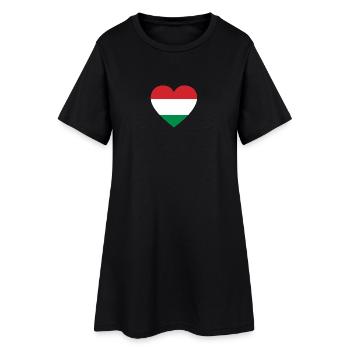 Love Amour cadeau HONGRIE Hungary - Robe T-shirt Femme - noir - Devant
