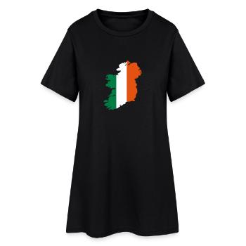 Irlande - Robe T-shirt Femme - noir - Devant