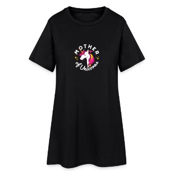 Mère de licornes (cadeau mignon pour les mères) - Robe T-shirt Femme - noir - Devant